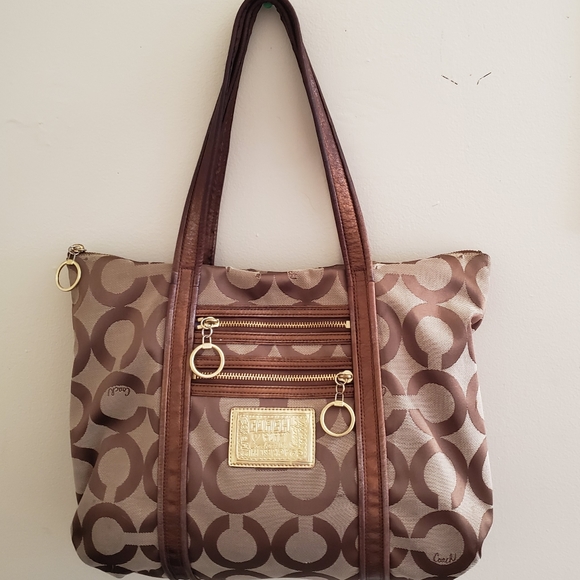Coach Handbags - Coach Brown Tan Poppy Tote bag 13326
